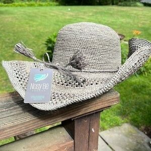 Nosy Bé France 100% Rafia hat  grey going into green